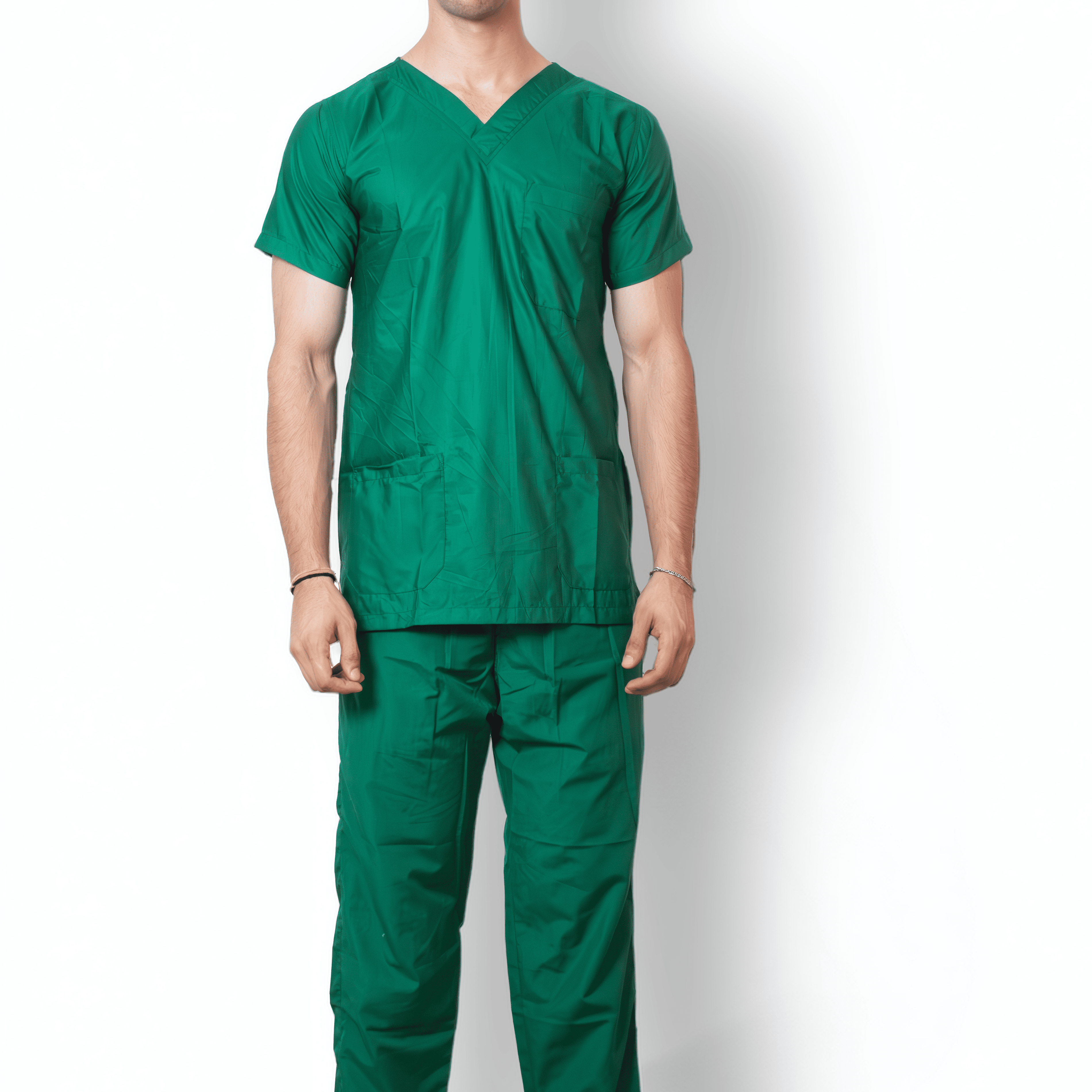 Everyday Unisex V-Neck (Forest Green) Scrub Suit