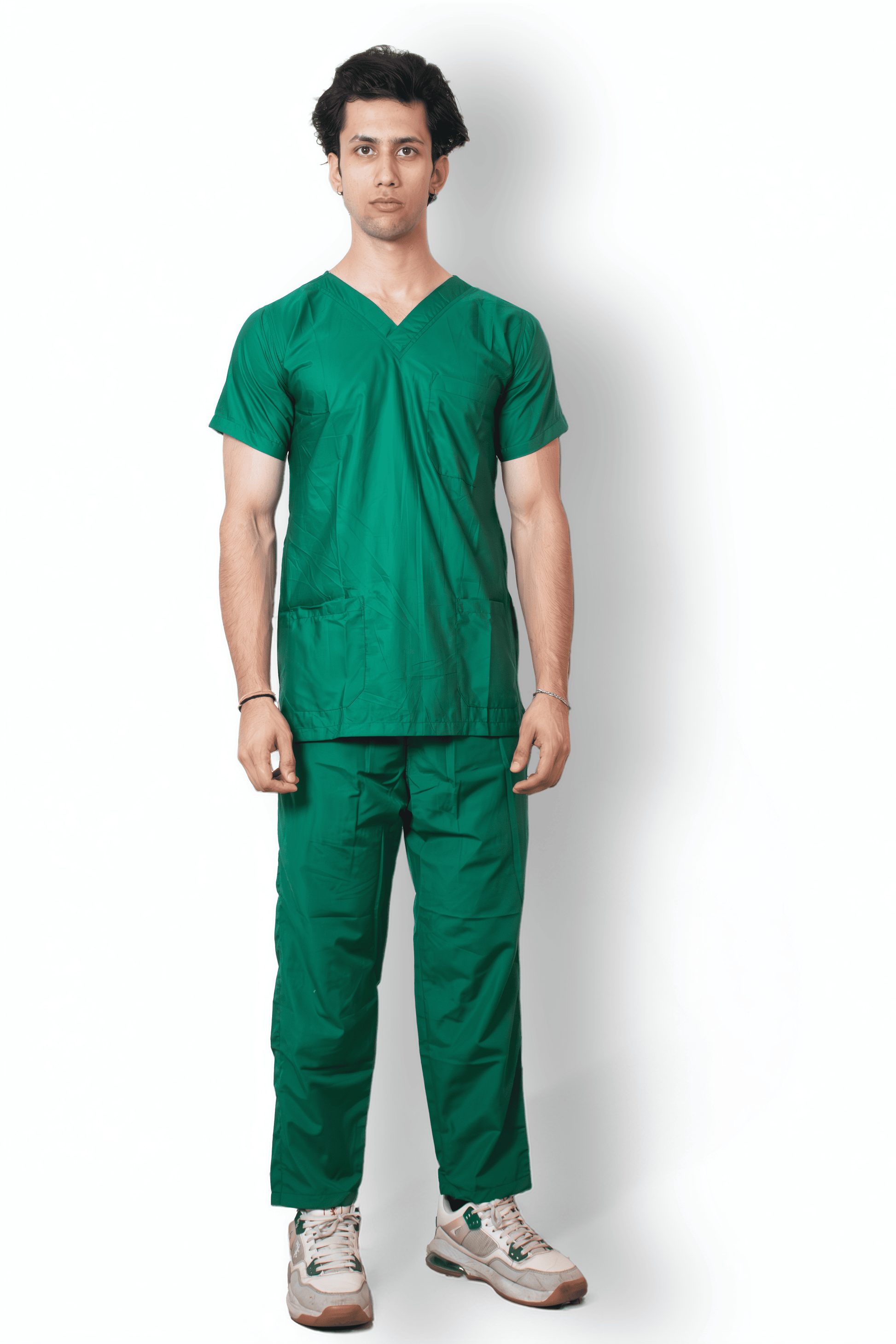 Everyday Unisex V-Neck (Forest Green) Scrub Suit