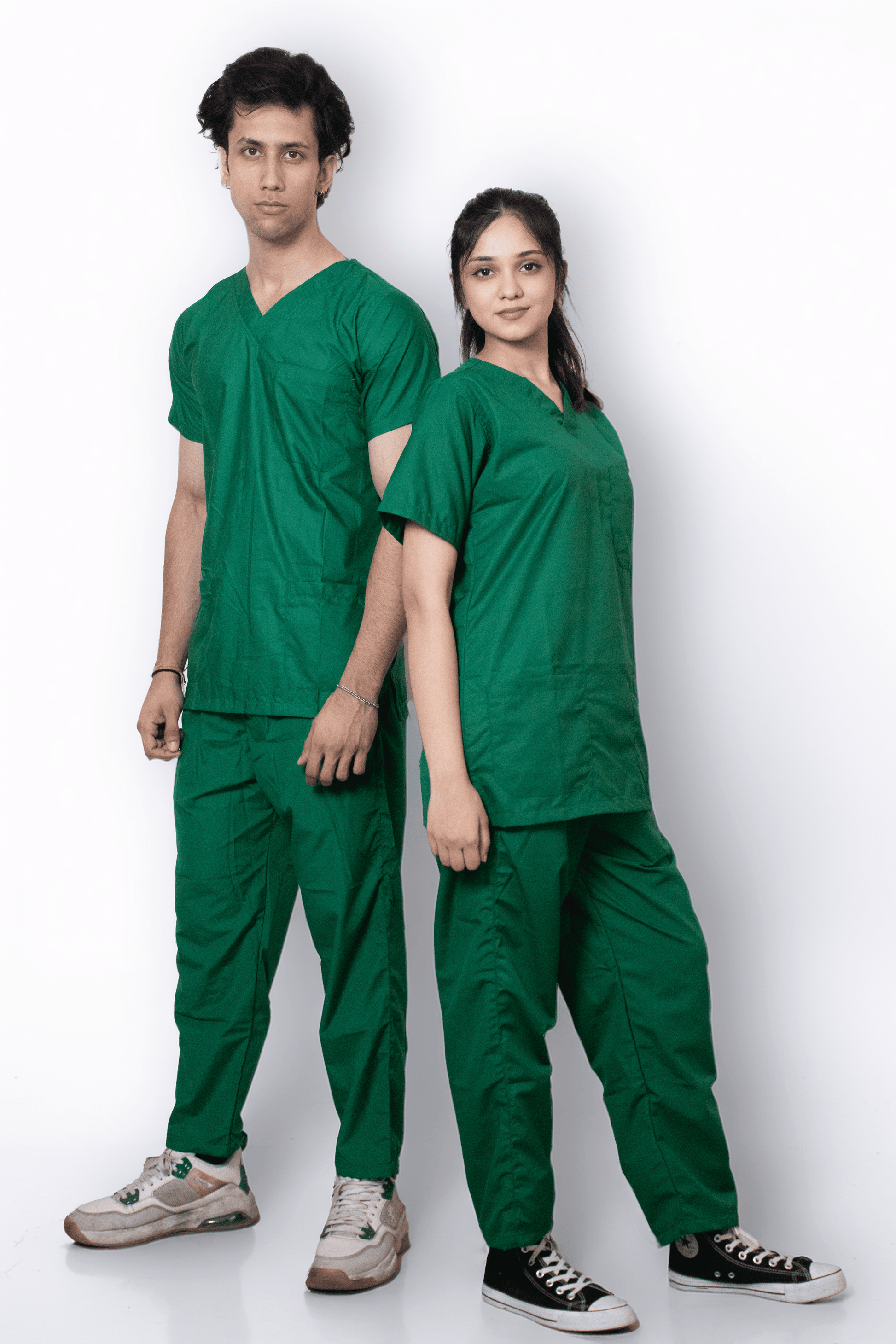 Everyday Unisex V-Neck (Forest Green) Scrub Suit