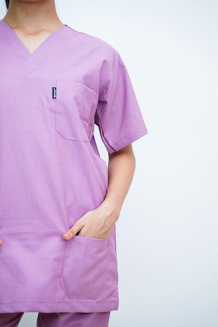 Elevate Unisex V-Neck (Pink) Scrub Suit