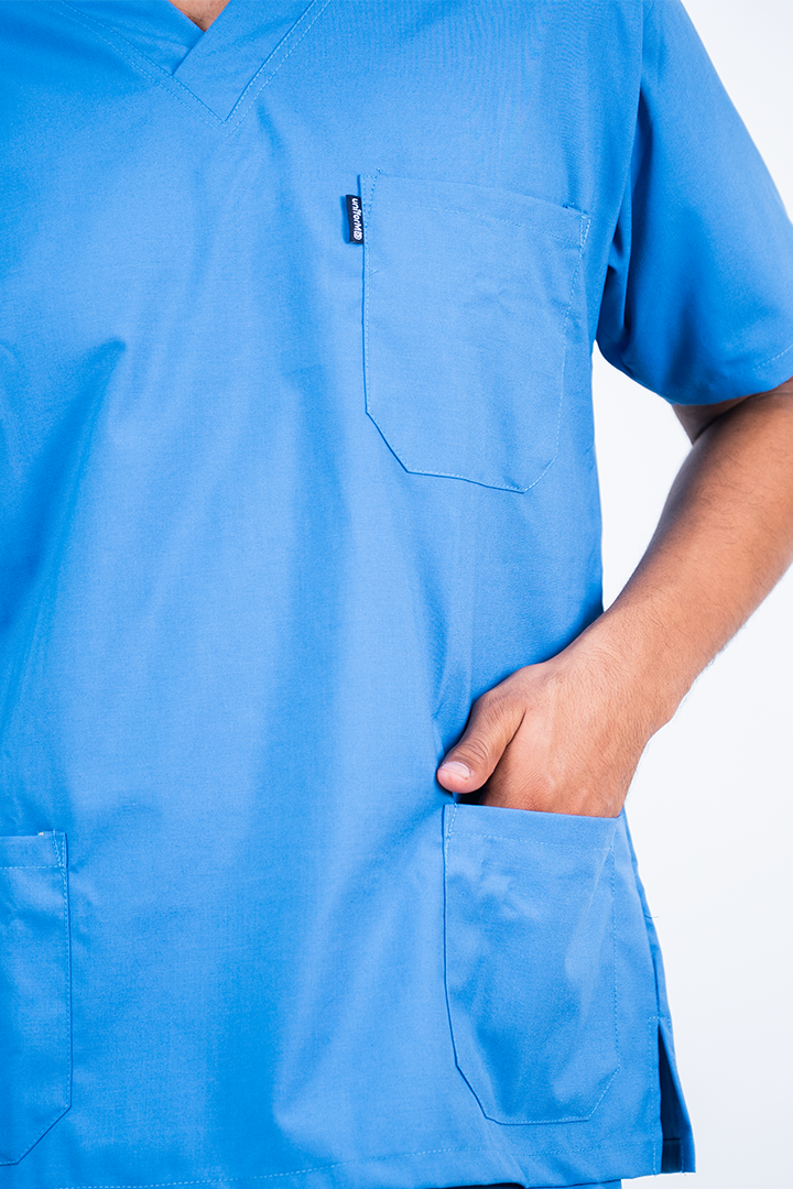 Elevate Unisex V-Neck (Sky Blue) Scrub Suit