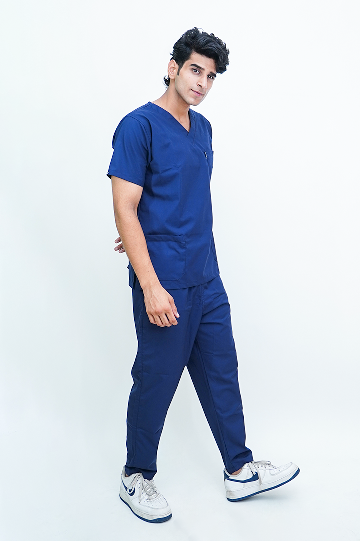 Elevate Unisex V-Neck (Navy Blue) Scrub Suit