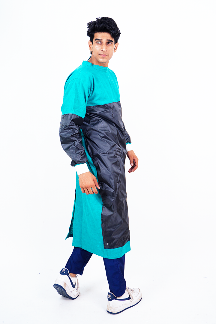 Reinforced Surgical Cotton Gown with Waterproof Layer (Unisex, Medical-Grade)