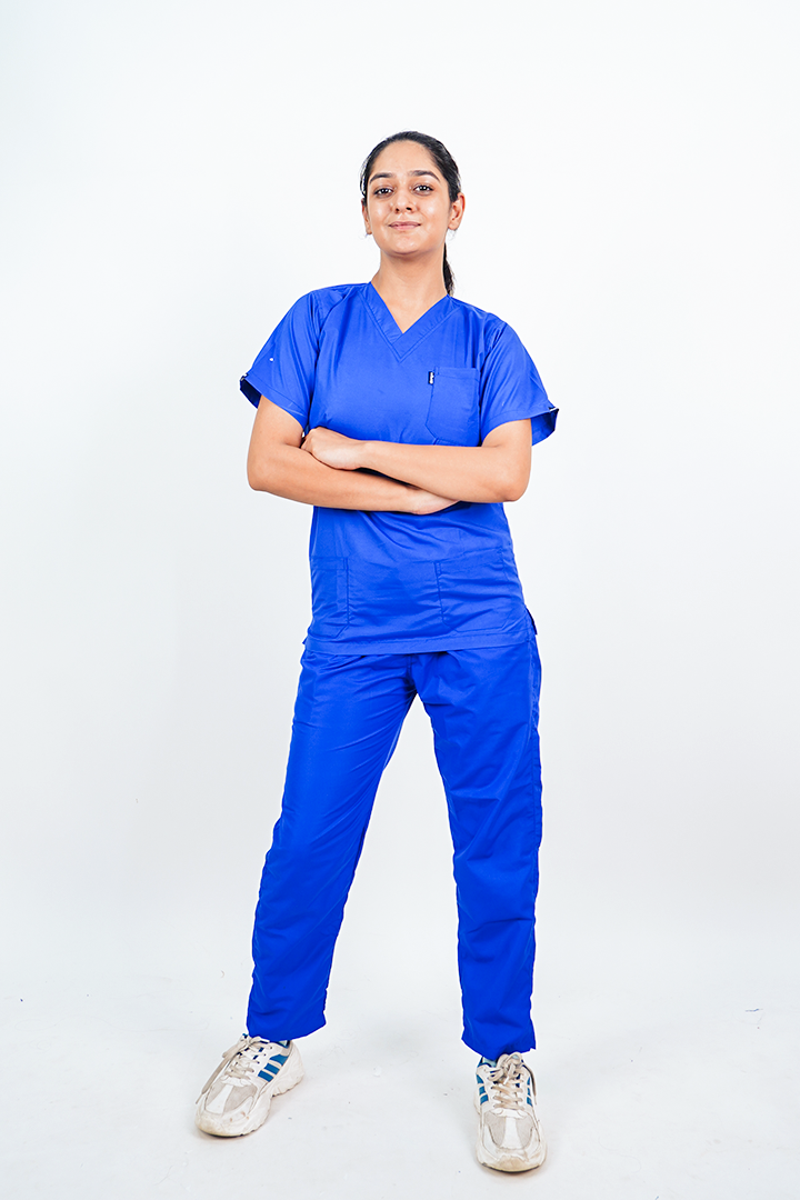 Everyday Unisex V-Neck (Royal Blue) Scrub Suit