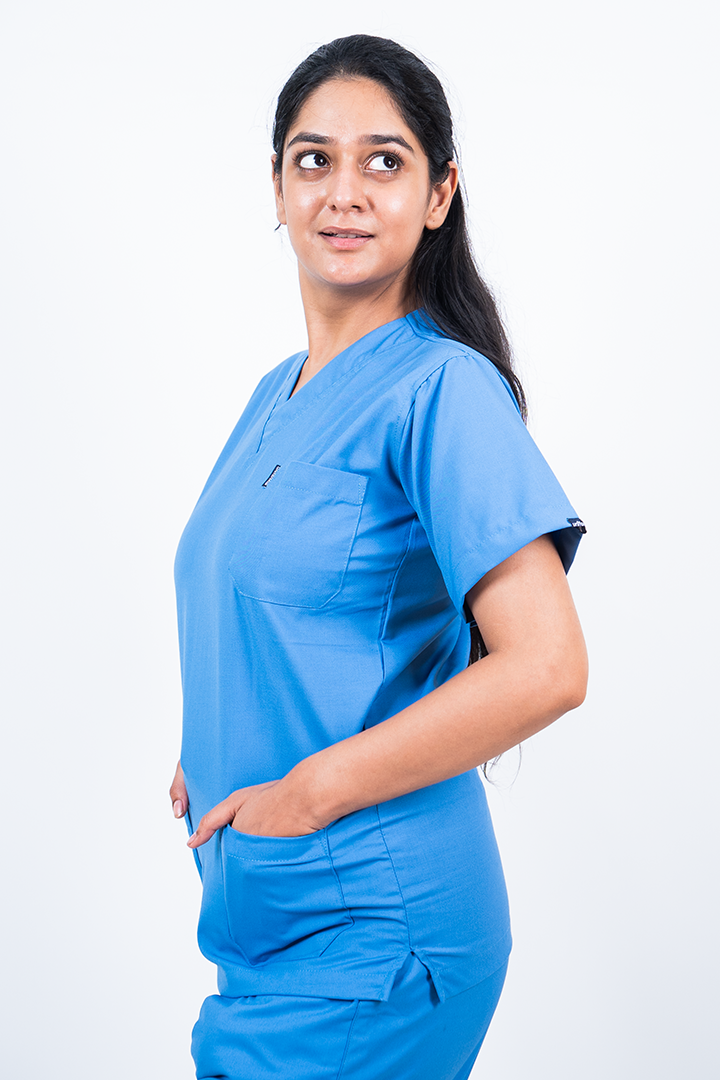 Elevate Unisex V-Neck (Sky Blue) Scrub Suit