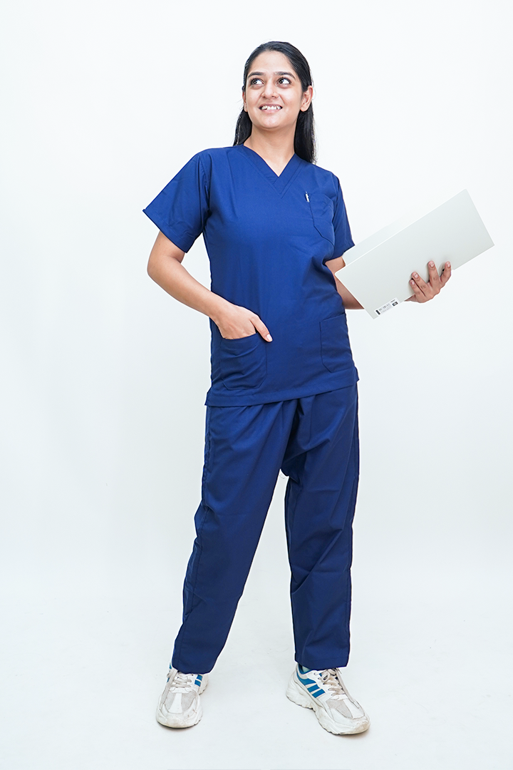 Elevate Unisex V-Neck (Navy Blue) Scrub Suit