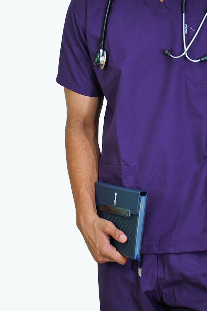 Elevate Unisex V-Neck (Wine) Scrub Suit