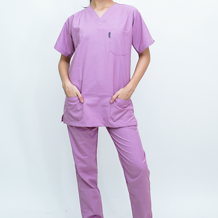 Elevate Unisex V-Neck (Pink) Scrub Suit