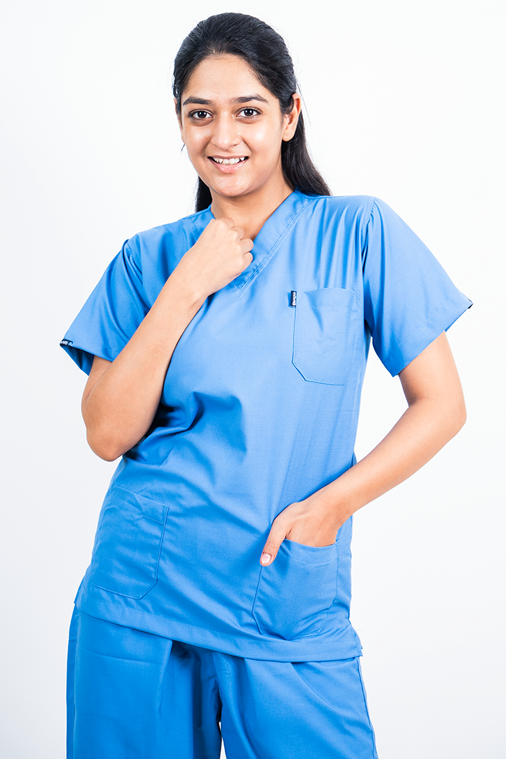 Elevate Unisex V-Neck (Sky Blue) Scrub Suit