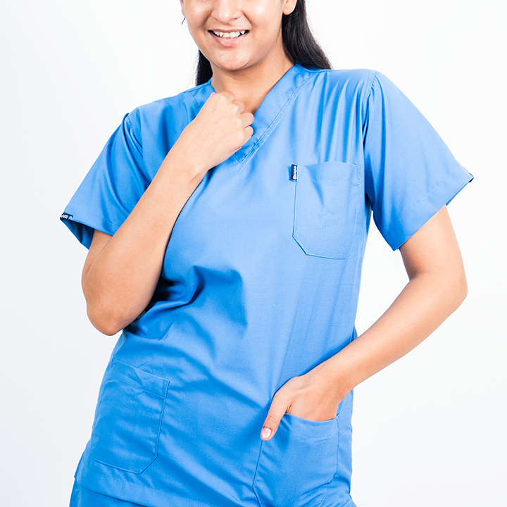 Elevate Unisex V-Neck (Sky Blue) Scrub Suit
