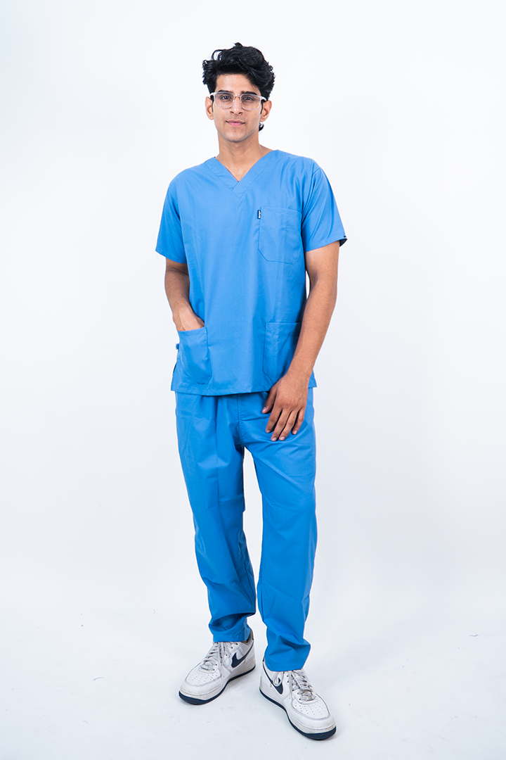 Elevate Unisex V-Neck (Sky Blue) Scrub Suit
