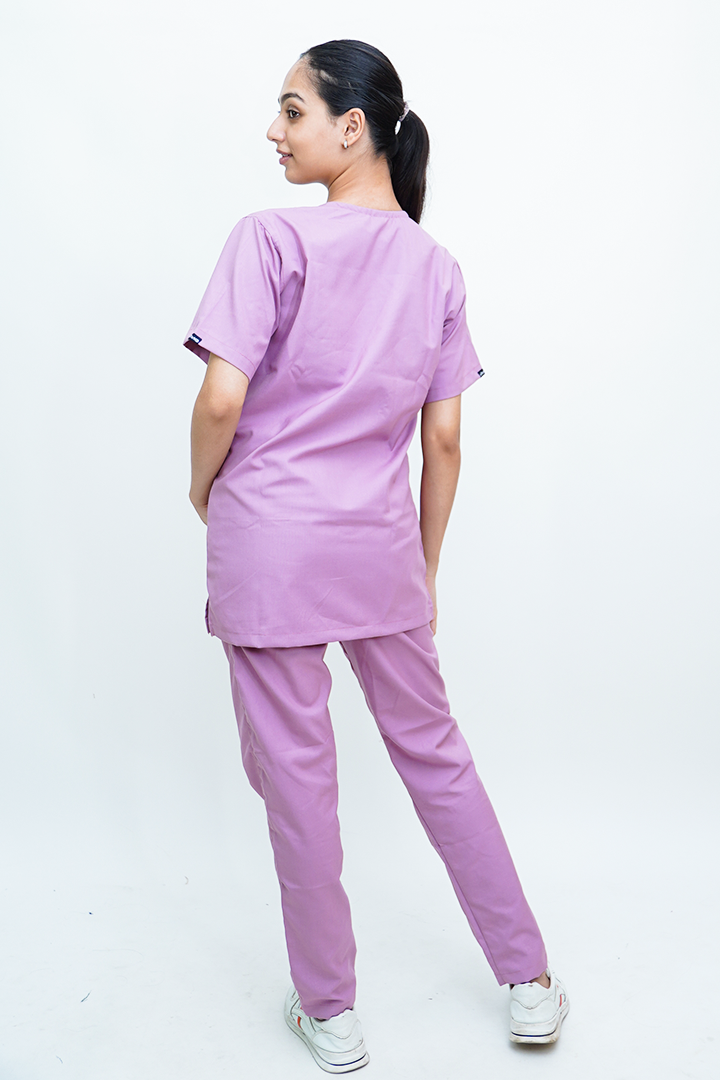 Elevate Unisex V-Neck (Pink) Scrub Suit