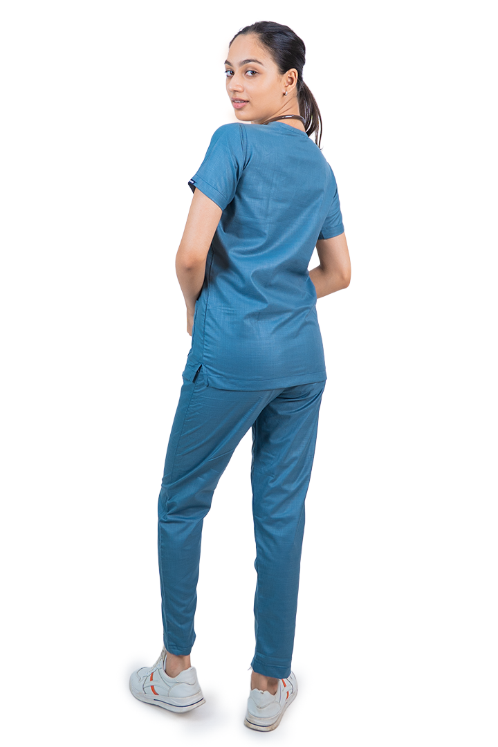 Essential Unisex V-Neck (Grey) Scrub Suit