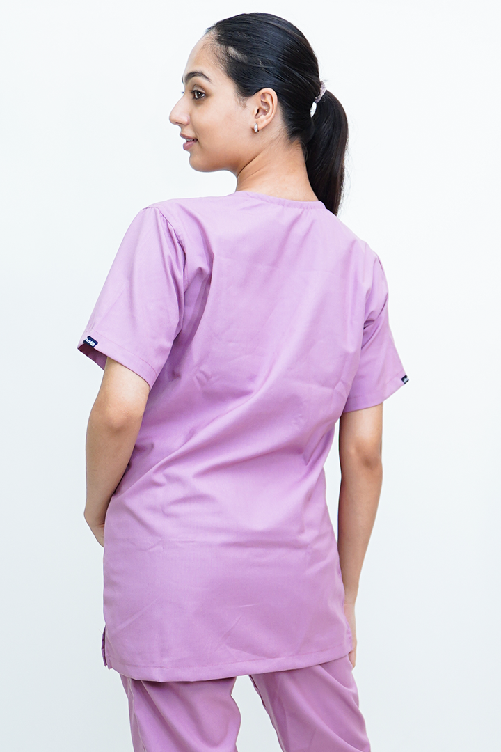 Elevate Unisex V-Neck (Pink) Scrub Suit