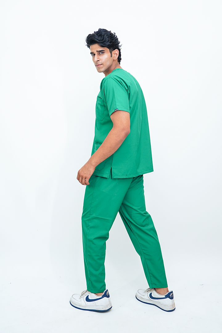 Elevate Unisex V-Neck (Green) Scrub Suit