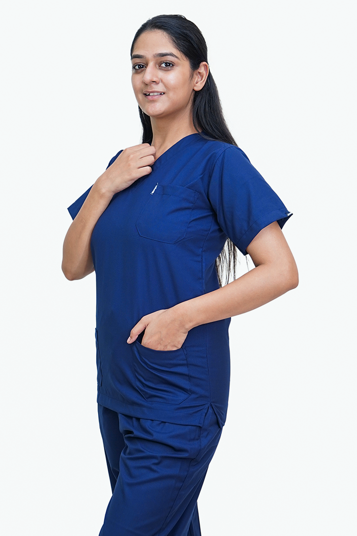Elevate Unisex V-Neck (Navy Blue) Scrub Suit