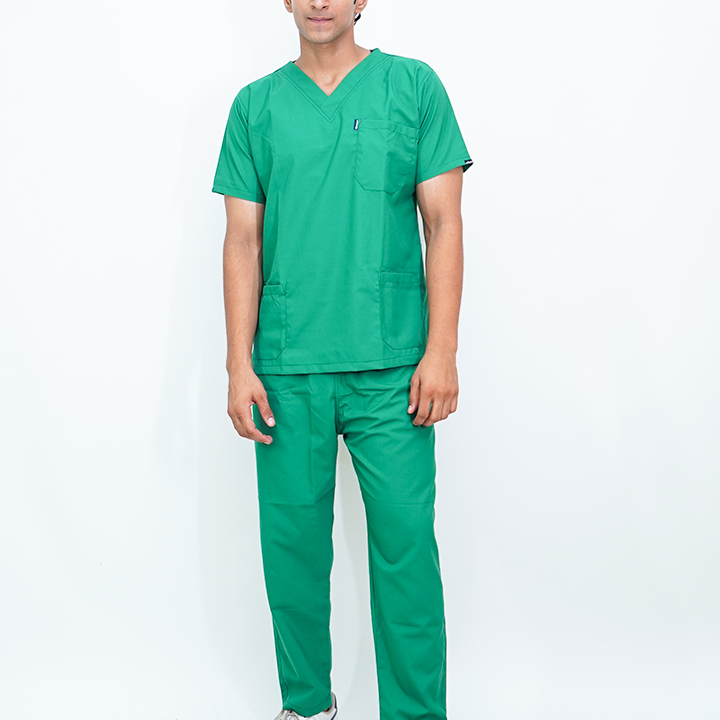 Elevate Unisex V-Neck (Green) Scrub Suit