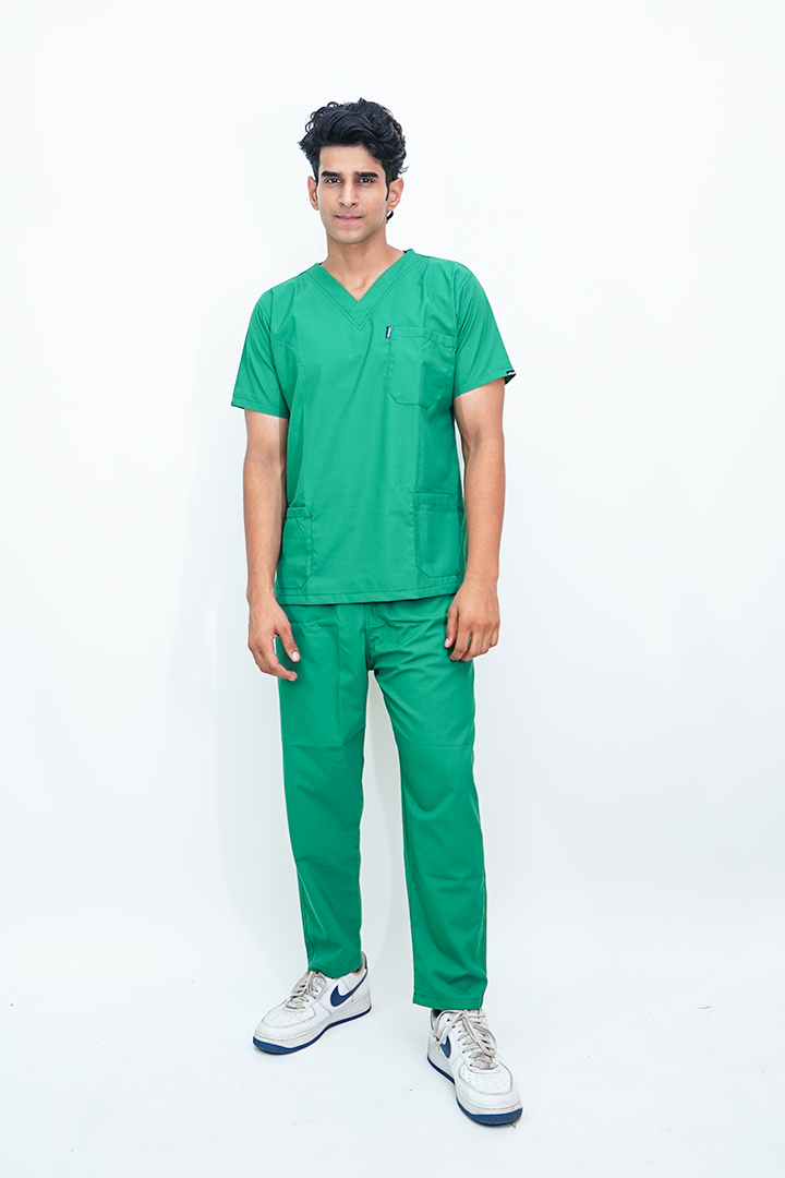 Elevate Unisex V-Neck (Green) Scrub Suit