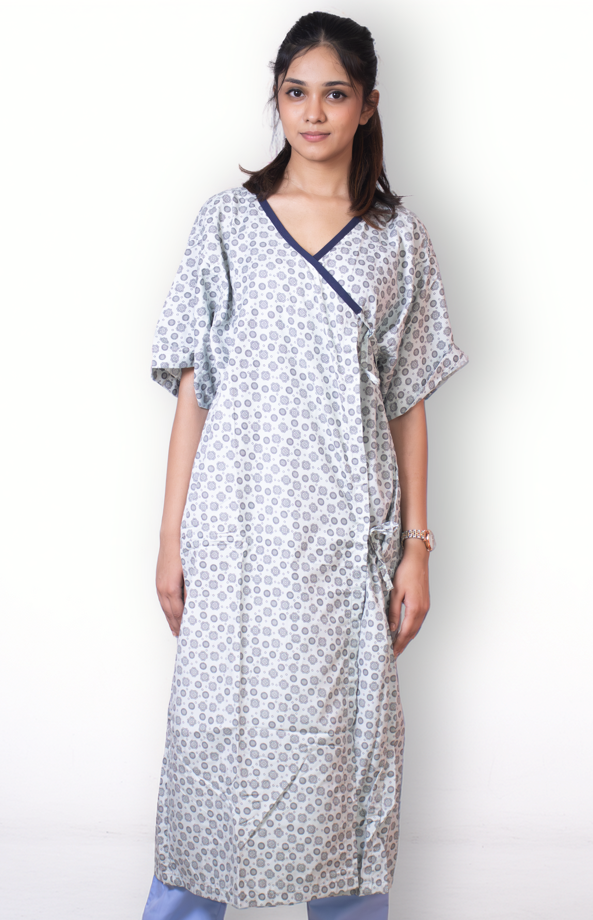 Unisex Patient Gown Fabric – Polyester x Cotton Blend for Comfort & Durability