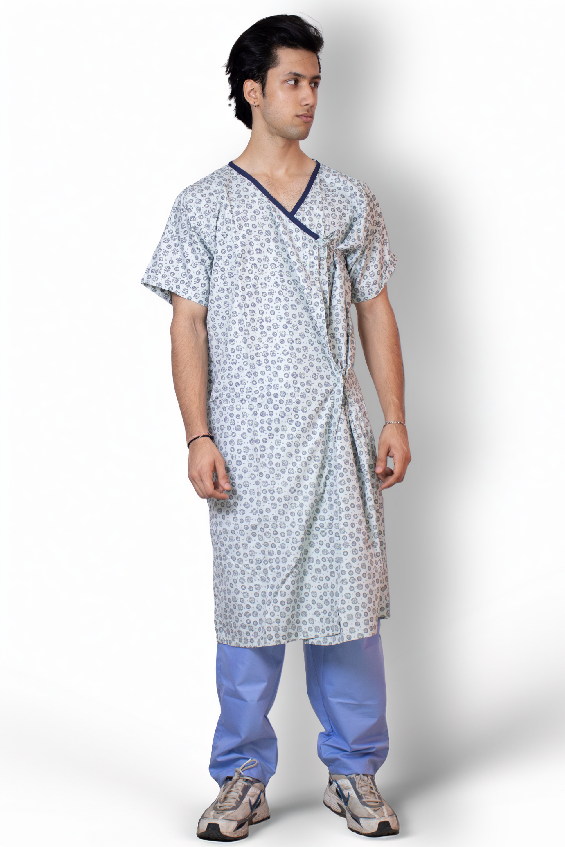 Unisex Patient Gown Fabric – Polyester x Cotton Blend for Comfort & Durability