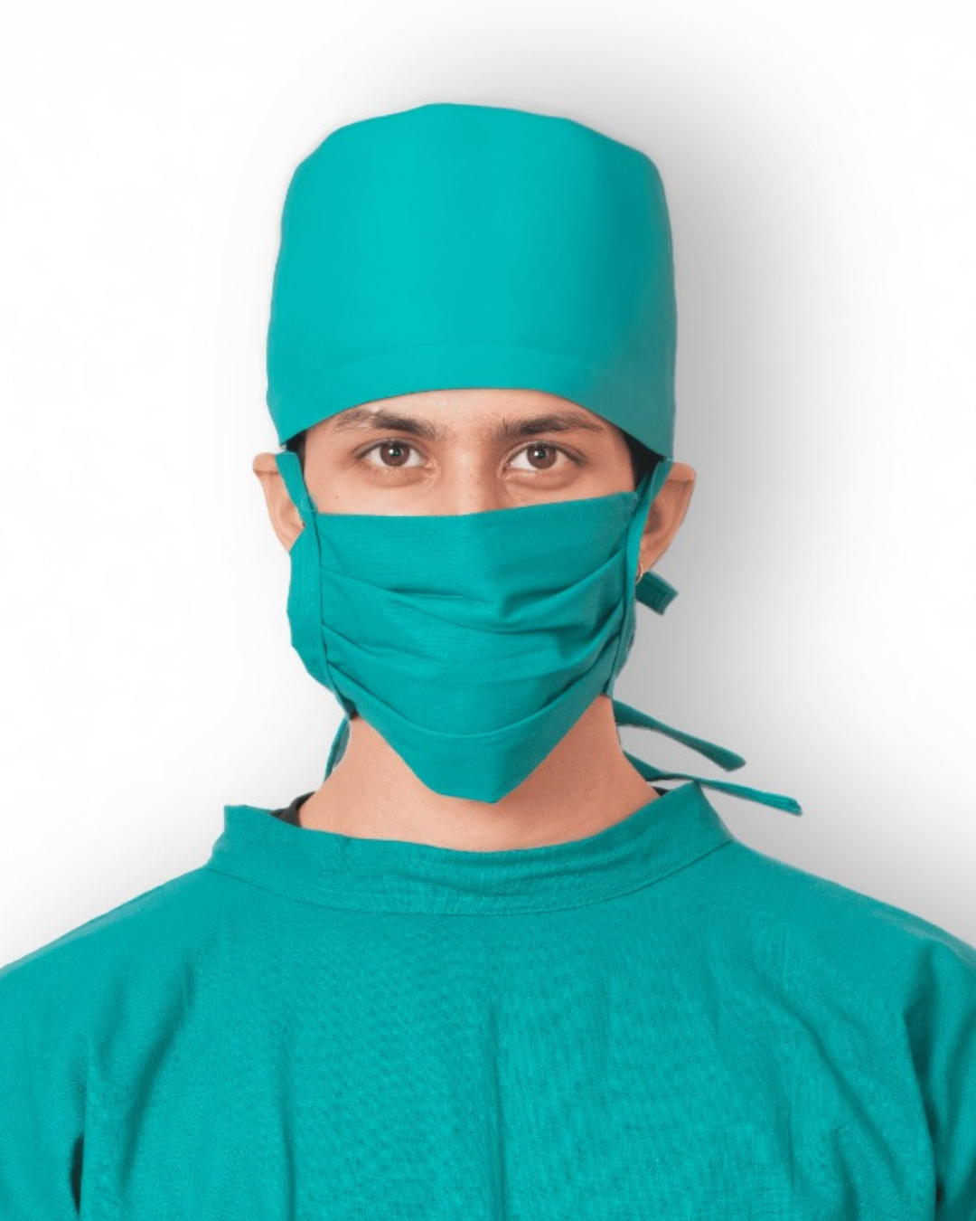 Pure Cotton Surgical Mask and Cap Combo for Unisex